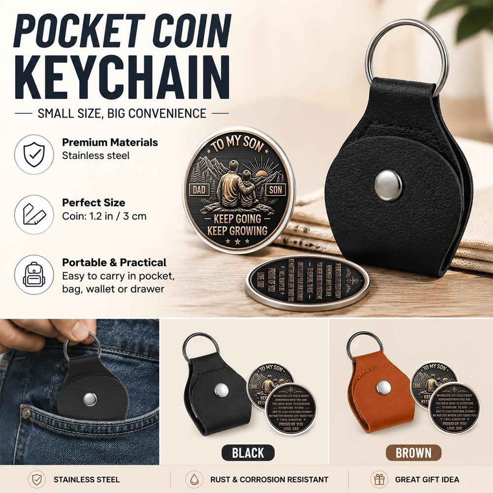 Token Coin Mechanism - Llavero de Cuero con Moneda de