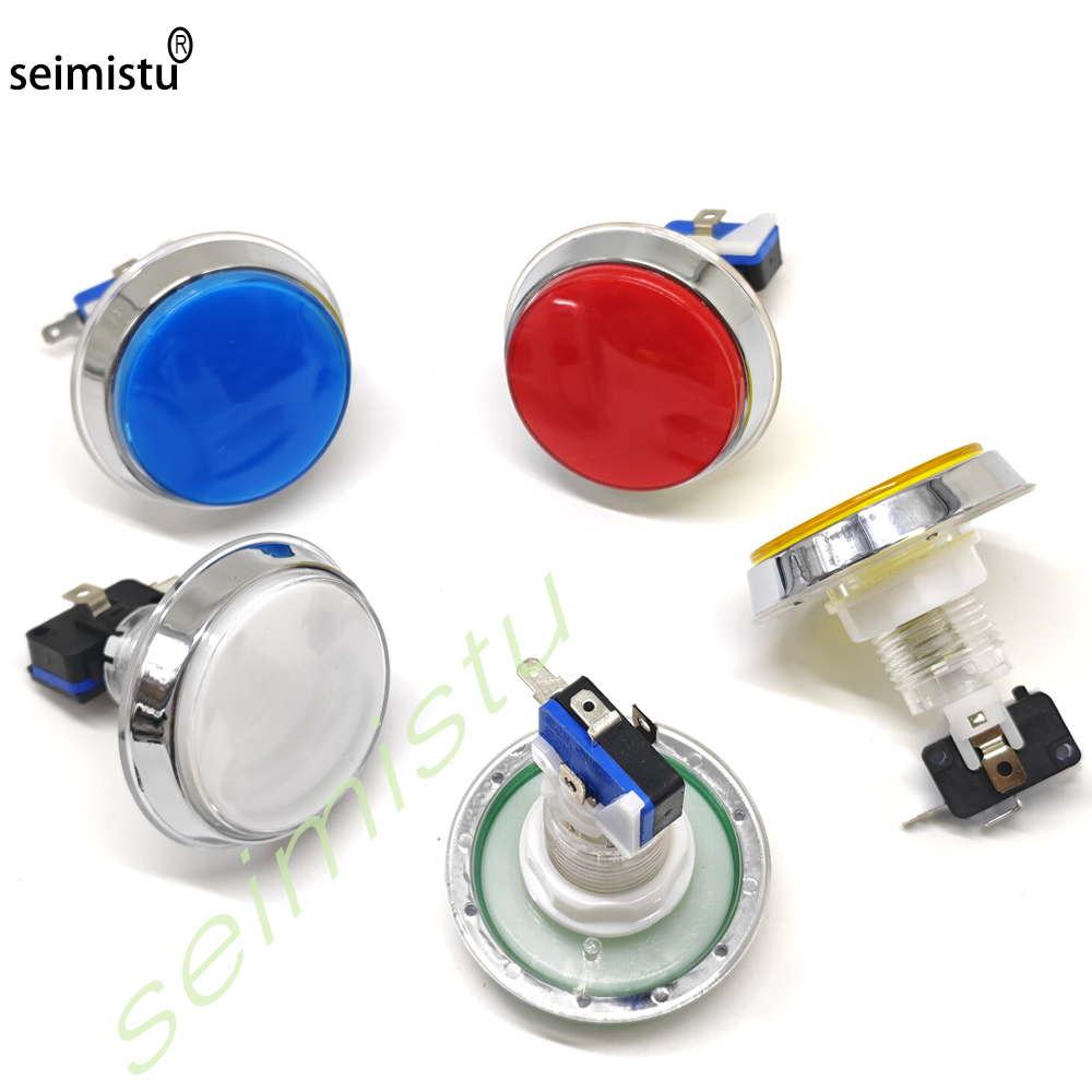 Botón LED plano cromado de 60  - Arcade Games Vending reseña y precio